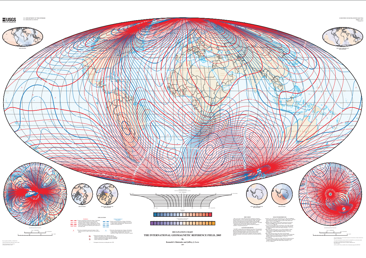 Chart showing the Earth’s field U.S. Geological Survey